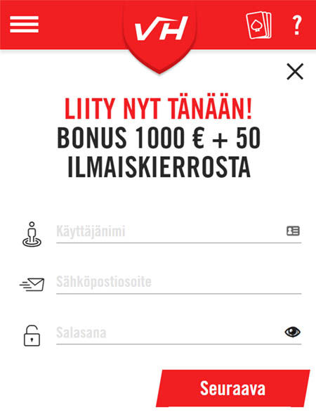 VegasHero kasino toimii todella hyvin myös mobiilissa, jossa voit avata tilin sivustolle