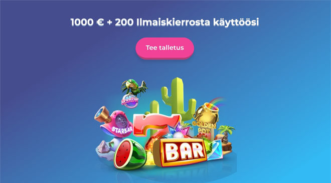Casino Joy bonukset kattavat 1 000 € sekä 200 ilmaiskierroksen edut