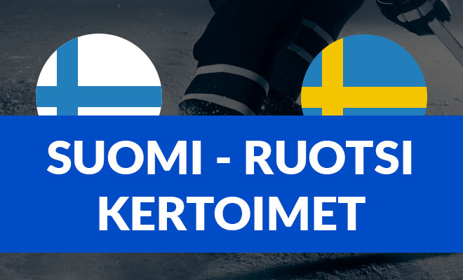 Suomi-Ruotsi kertoimet – Ota paras kerroin jääkiekon Suomi-Ruotsi MM-peliin tai 25 € riskitön veto