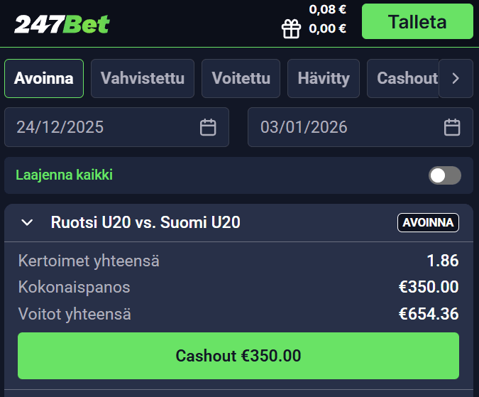 suomi tai tasapeli u20 jääkiekon mm kisat 2026