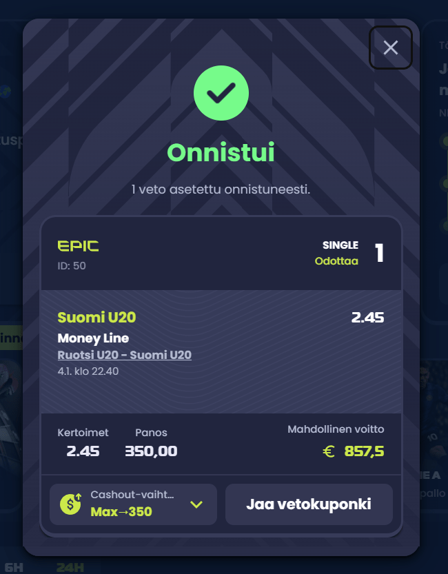 suomi voitto ruotsia vastaan 2026 u20