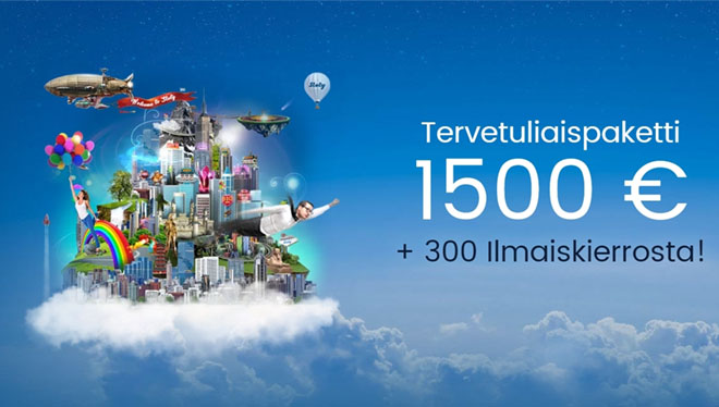Sloty Casino bonus kattaa 1500 € sekä 300 kierrosta