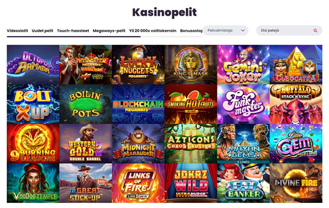 Esittelyssä Touch CAsino aula