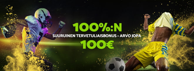 PalmSlots vedonlyöntibonus on 100% aina 100 euroon asti.