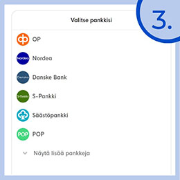 Valitse verkkopankkisi