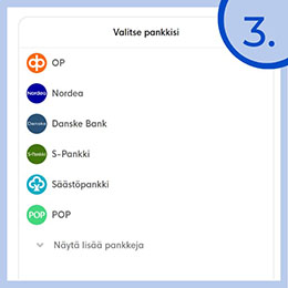 Valitse verkkopankkisi