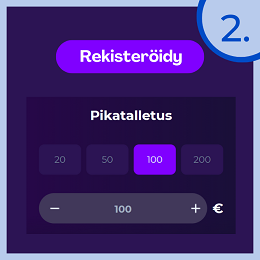 Rekisteröidy tai tee pikatalletus.