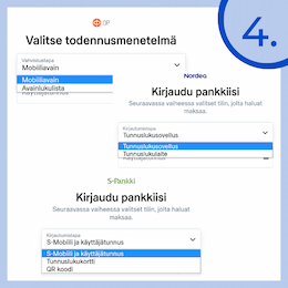 Seuraa verkkopankkisi ohjeita talletuksen vahvistamiseksi.