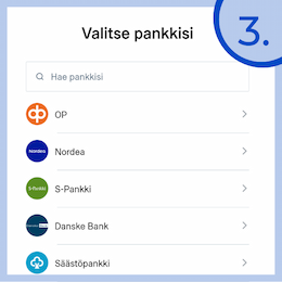 Siirry verkkopankkiin, johon sinulla on tunnukset.