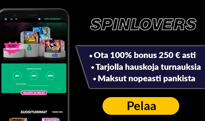 Nappaa tästä 100% bonus 250 € asti