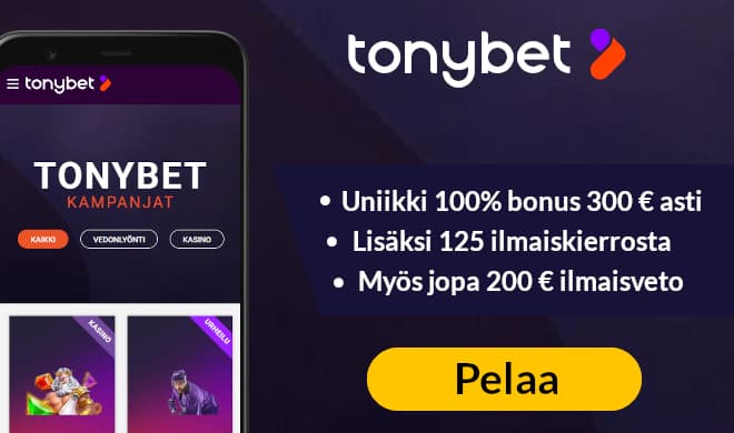 Lue TonyBet kokemuksia ja arovstelu, josta löydät casino bonuksen ja vedonlyöntitarjouksen