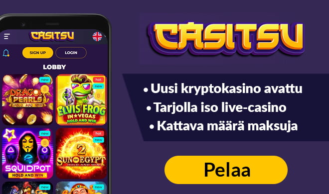 Casitsu Casinolla voit pelata kryptoilla