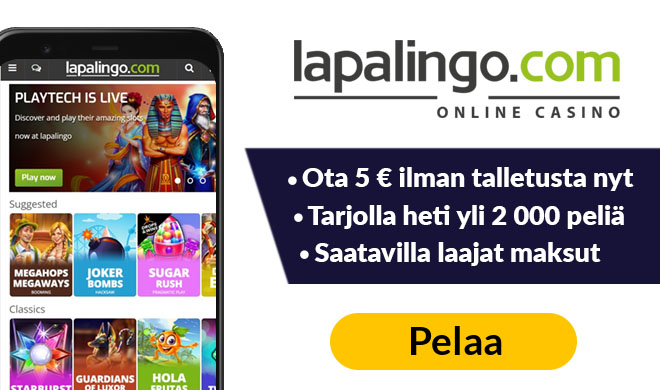 Lapalingo Casino antaa 5 € ilmaiseksi