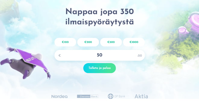 Wisho Casino bonus antaa sinulle jopa 350 kierrosta