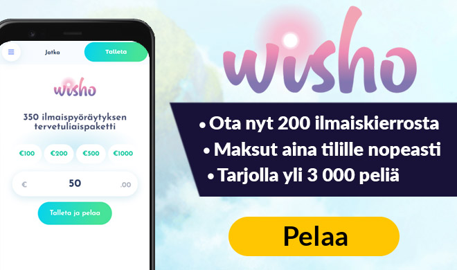 Pelit alkavat 200 kierroksella Wisho Casinolla