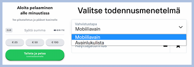 Lähes kaikki nettikasinot, joille ei erikseen tarvitse rekisteröityä, toimivat verkkopankkitunnistautumisen avulla.