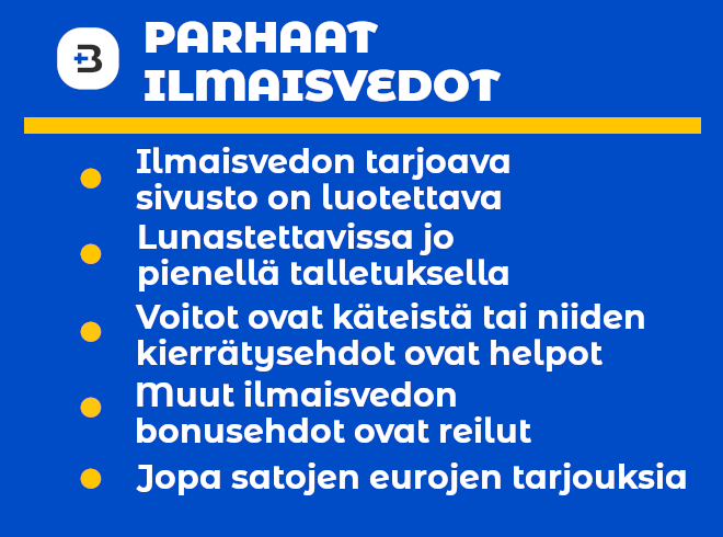 Parhaat ilmaisvedot eivät kiusaa turhan vaikeilla kierrätysehdoilla.