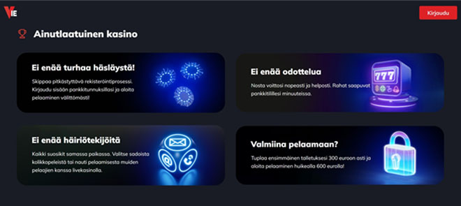 Vie.bet etuja pelaajille