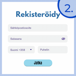 Rekisteröidy valitsemallesi nettikasinolle.