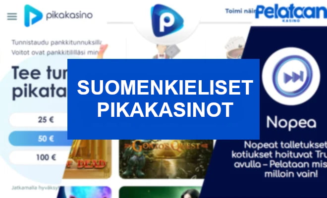 Suomenkieliset pikakasinot noudattelvat usein samoja tyylejä.