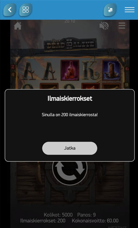 Supernopea tarjoaa 200 käteiskierrosta