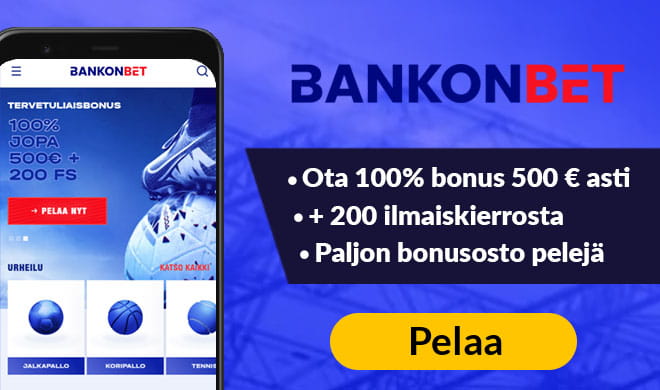 Tuplaa Bankonbet talletus aina 200 € asti