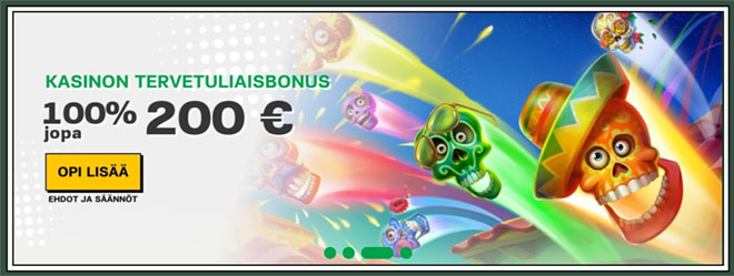 Betsamigo casinon bonus toimii 200 € asti