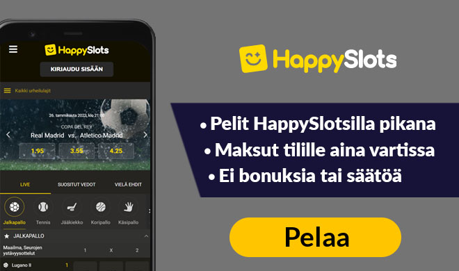 Happyslots tarjoaa pelejä pikana ilman tilin avausta