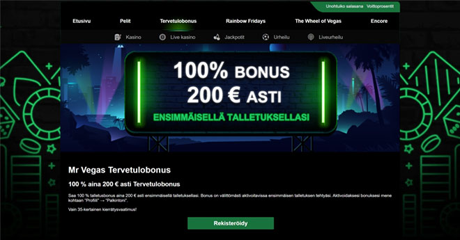 Tarjolla on iso bonus