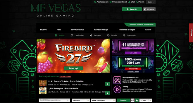 Esittelyssä Mr Vegas Casino