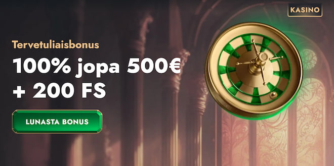 Lucky Heroes tarjoaa 100% tervetulobonuksen uusille asiakkaille.