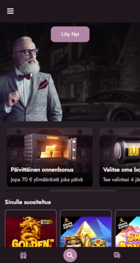 Mr Fortune Casino on optimoitu mobiiliin ja käytettävyys on huipputasoa.