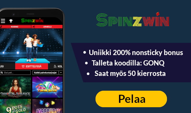 SpinzWin Casino tarjoaa uniikin bonuksen ja ilmaisia kierroksia