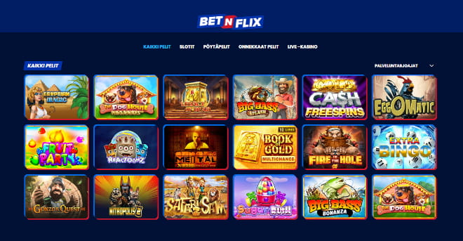BetNFlix Casino esittely kertoo myös 10% käteispalautuksesta.
