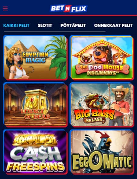 BetNFlix Casino mobiili laitteella toimii erinomaisesti.