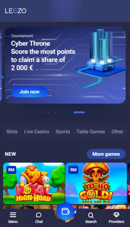 Legzo Casino mobiili toimii erinomaisesti.