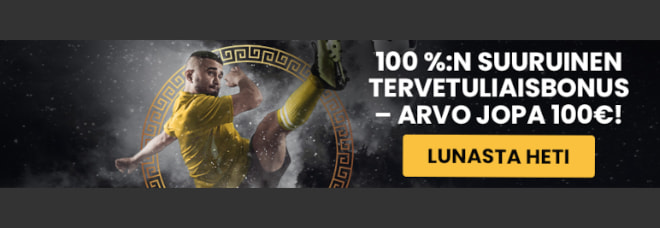 OlympusBet Casino vedonlyönti tarjoaa uusille pelaajille 100%/100 € bonuksen.