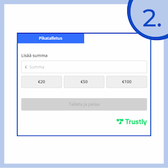 Pikavedonlyönti-sivustot - 2. Tee pikatalletus haluamallesi summalle.
