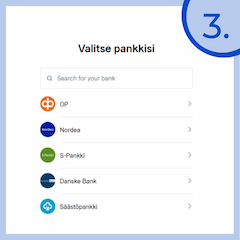 Pikavedonlyönti-sivustot - 3. Valitse pankkisi ja seuraa ohjeita.