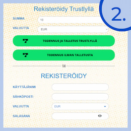 Rekisteröidy valitsemallesi kasinolle.