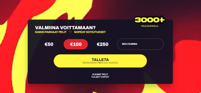 Firespin Casino kotiutus ja talletus onnistuvat pikana Briten avulla.