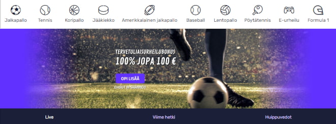 FoggyBet Casino vedonlyönti bonus tuplaa talletuksen 100 € asti.