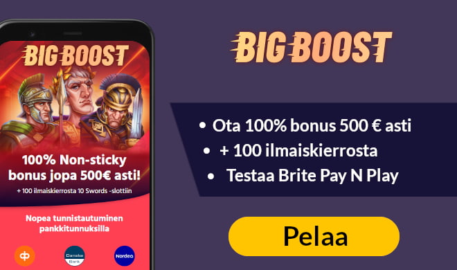 Big Boost Casino tarjoaa hyvät edut uusille pelaajille.