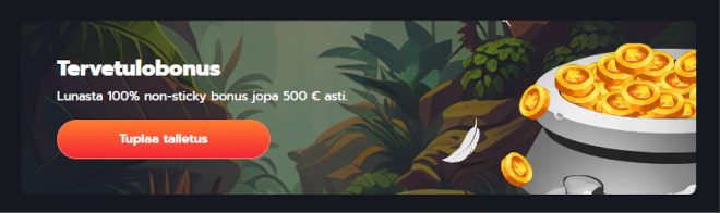 Flappy Casino bonus on 100% non-sticky bonus 500 € asti.