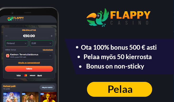 Flappy Casino tarjoaa uusille pelaajille hyvät edut.