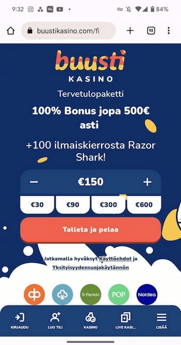 Parhaat mobiilikasinot Android puhelimella.