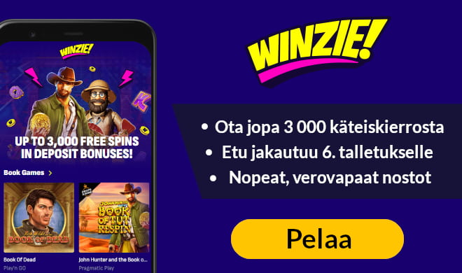 Winzie Casino jakaa käteiskierroksia uusille pelaajille.