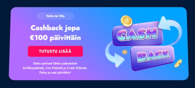 Lue Blue Chip Casino esittely ja hyödynnä käteispalautus.