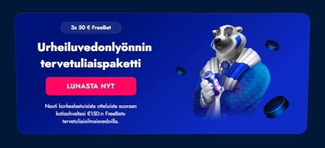 Lunasta Blue Chip Casino vedonlyönti bonus ja nappaa ilmaisvedot ilman kierrätystä.