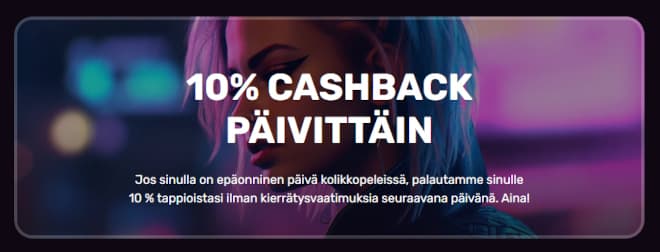 Lue Instaslots Casino esittely ja selvitä, miten voit saada 10% aidon käteispalautuksen joka päivä.